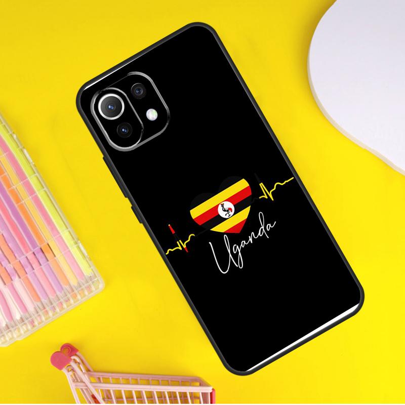 Uganda Flag Cover For Xiaomi 14 Ultra 13 11T 12T 13T 14T Pro POCO X7 X6 Pro X3 X5 F3 F5 M6 F6 Pro Case