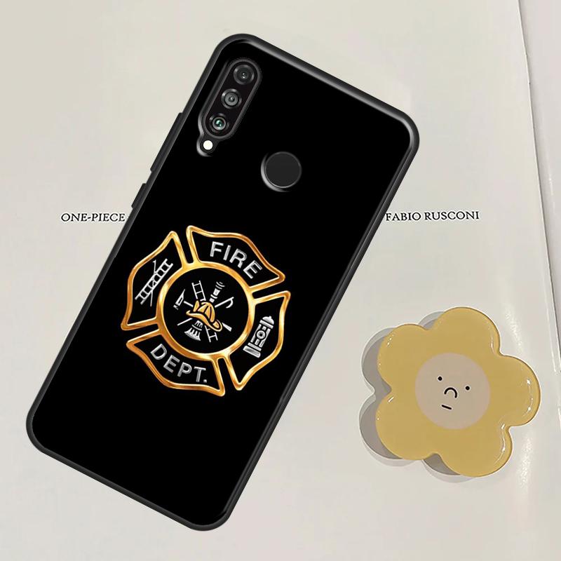 Firefighter Fire Department Fireman For Huawei Nova 11 9 10 SE Y60 Y70 Y90 Y61 Y91 Nova 3i 7i 8i 11i P20 P40 Lite P30 Pro Case
