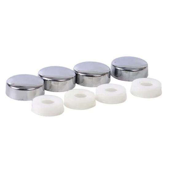 4 Stück ABS Schraubenmutterkappe + Schraubenabdeckung Set Universal für Auto LKW Motorrad Sicherheit Kennzeichenhalter Montage Schrauben Bolzen