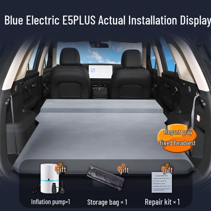 Blue Electric e5plus Car Mattress: Trunk Inflatable Bed & Rear Seat Sleeping Pad
