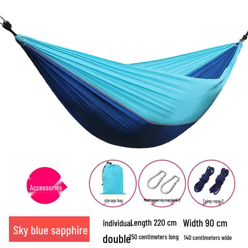 Ultra-light Nylon Parachute Hammock - Anti-rollover, Portable Outdoor Swing for Camping, Adults & Kids