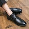 Foreign Trade Large Size Men's Retro Business Dress Leather Shoes British Casual Single Shoes Brock Engraved Groom Wedding Shoes