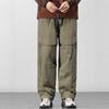 Outdoor Ski Down Pants Winter White Duck Down Warm Windproof Cotton Pants Men's Functional Mountaineering Paratrooper Charge Pants