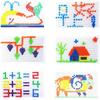 Blocs de construction pour ongles champignon DIY Ensemble créatif de tableau à picots Interaction parent-enfant