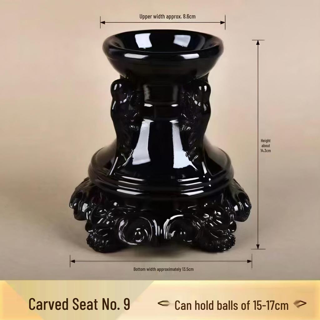 Black Resin High-Grade Crystal Ball Display Stand