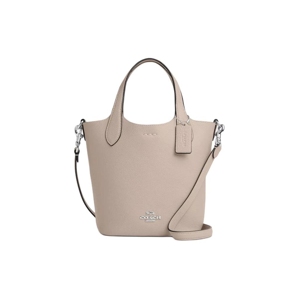 Coach Hanna Double Sided Leather Bucket Bag , Portable Crossbody Bag , Shoulder Bag Small Women's Beige (Unisex) Handbags CR168 SVVFS