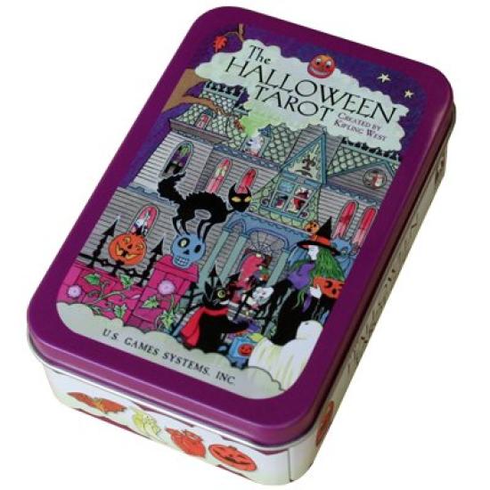 Tarot Card Waite In a Tin Tarot Includes a Japanese Booklet Tarot Cards In a Tin 78-card Set, Edition, [Official Import] [Halloween (Tin)] "Pocket