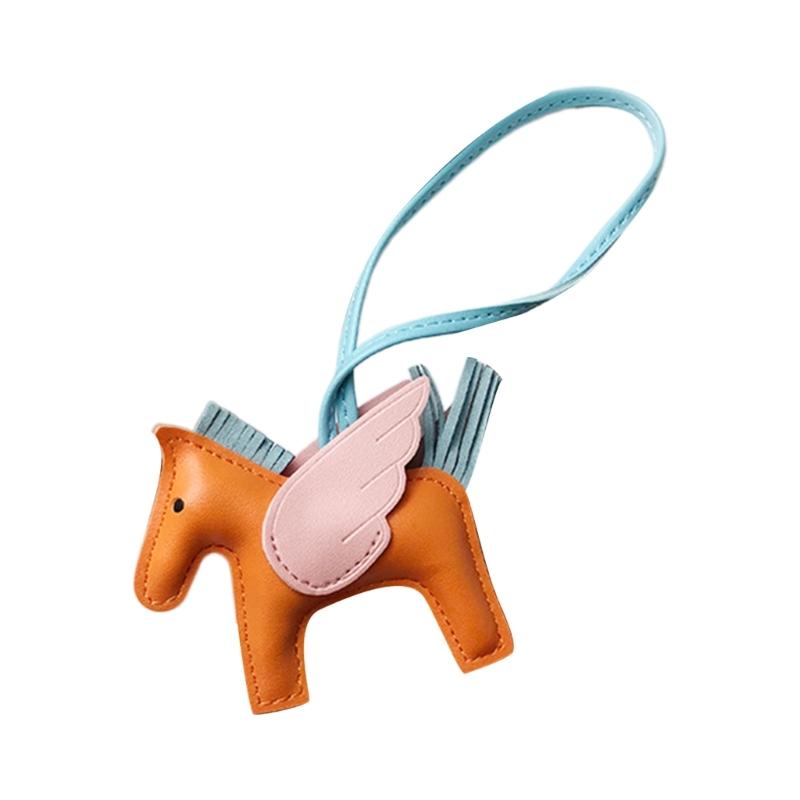 Cute Angel Wing Horse Keychain Pendant for Women Girls Fashionable Mini Horse Shape Bag Charm Oranemnt for Handbags