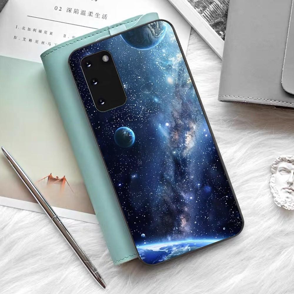Weltraum Universum Galaxie Handyhülle Silikon PC+TPU Für Samsung S10 20 30 22 23 24 Plus Lite Ultra Hülle