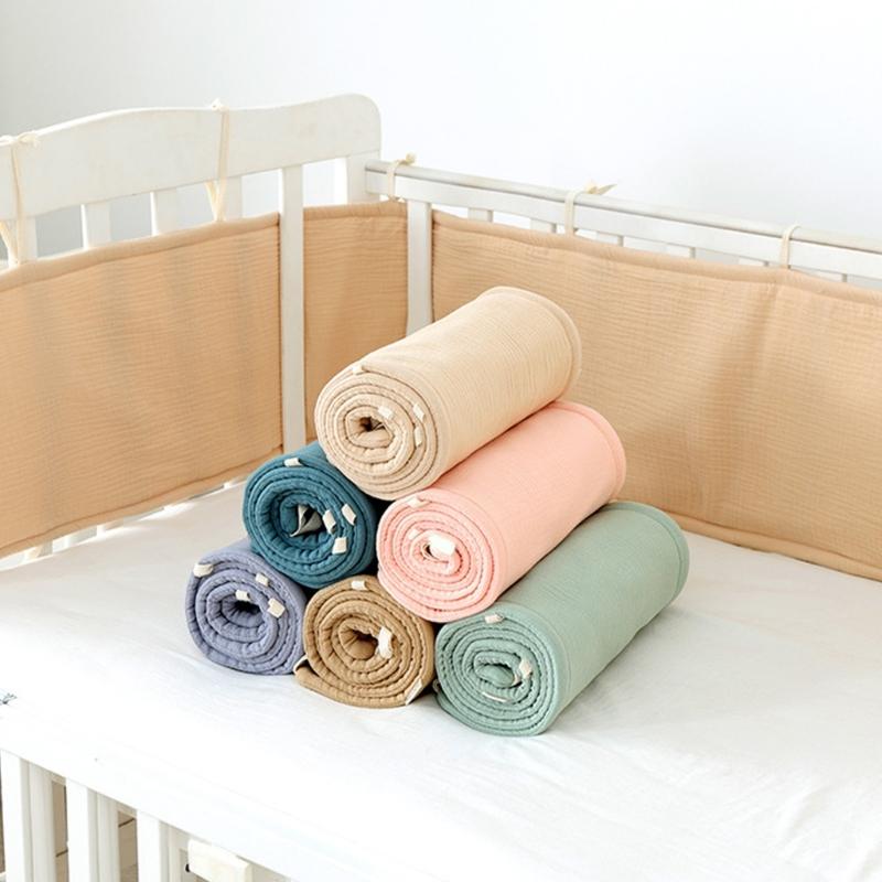 2 Piece/set User Friendly Baby Cot Rail Guard Elastic Cushioning Padding With Easy Setups For Infant Crib Protection