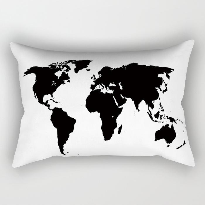 Modern Simple Black And White Geometric Long Strip Pillow Case Sofa Pillow Cushion Cover Premium Durable Quality