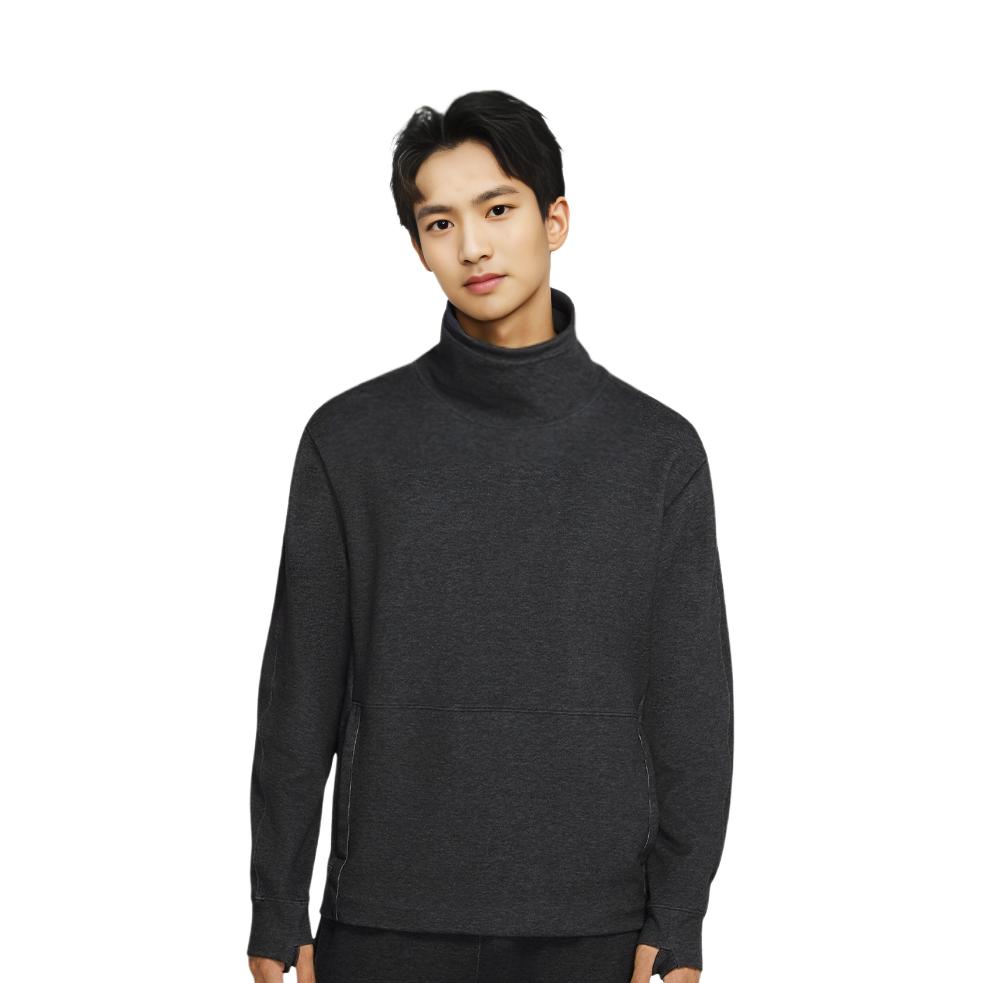 Nike Sweatshirts Men's Black Stand Collar Moderate Regular CU6256-010