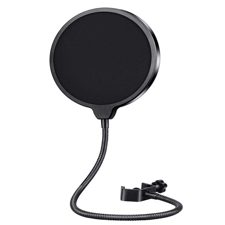 Large Diameter Double Layer Microphone Pop Filter Windproof Shield