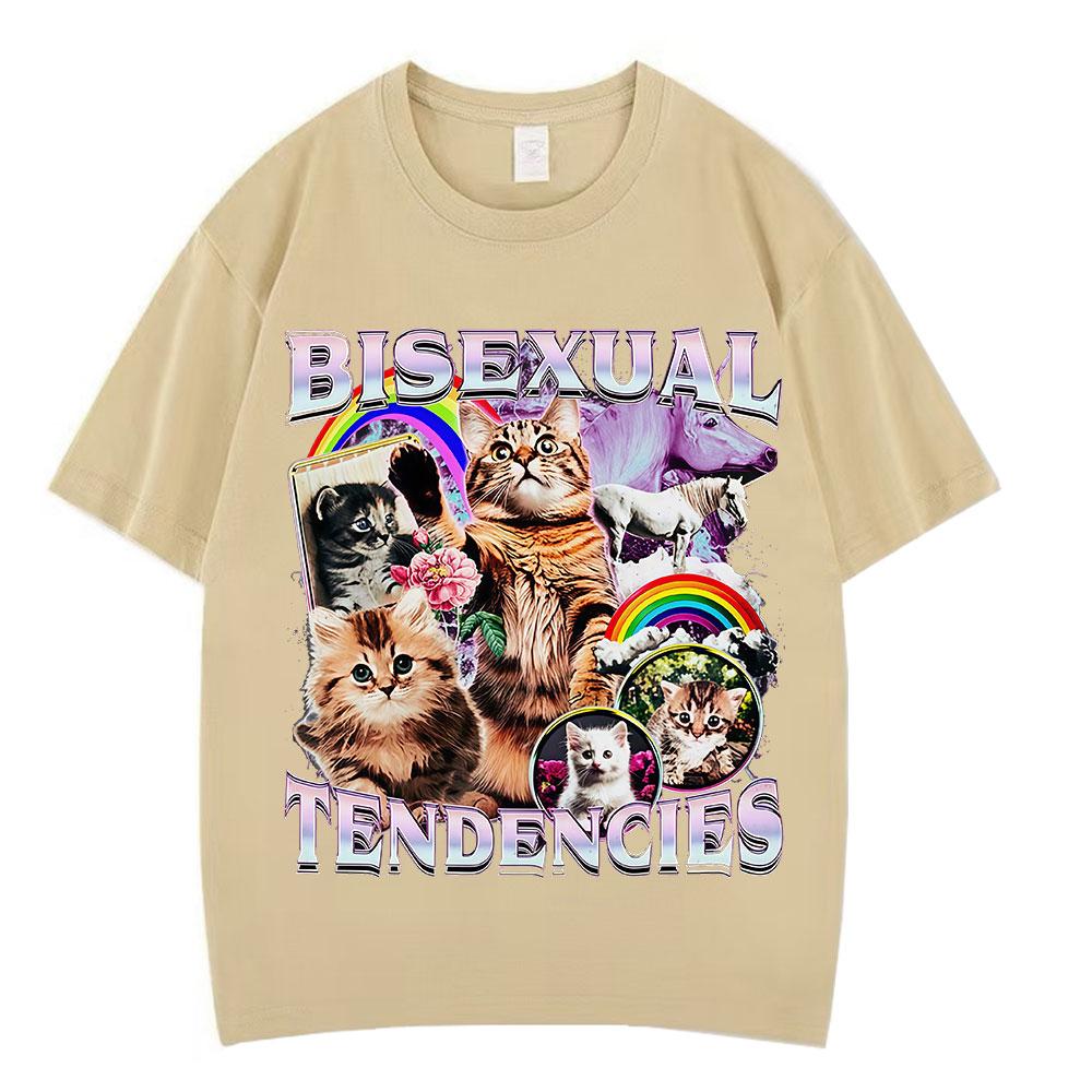 Funny Cat Meme T Shirts Unisexs Unisex Casual Aesthetics Cotton T Shirts Fashion Harajuku Oversized Short Sleeve Loose Tshirts