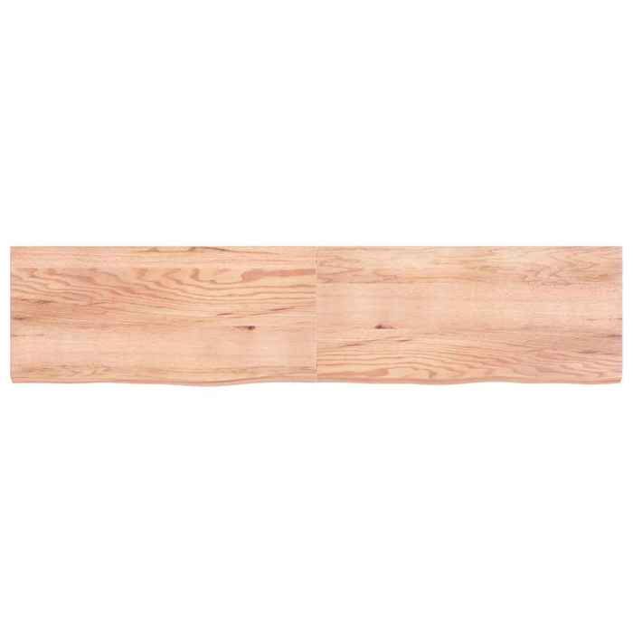 VidaXL Light Brown Bathroom Countertop 220x50x6 Cm Treated Wood 3156182