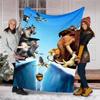 Ice Age Continental Drift printed throw blanket—lightweight,soft,warm;versatile blanket for all seasons—perfect as &air-conditioning throw,nap blanket