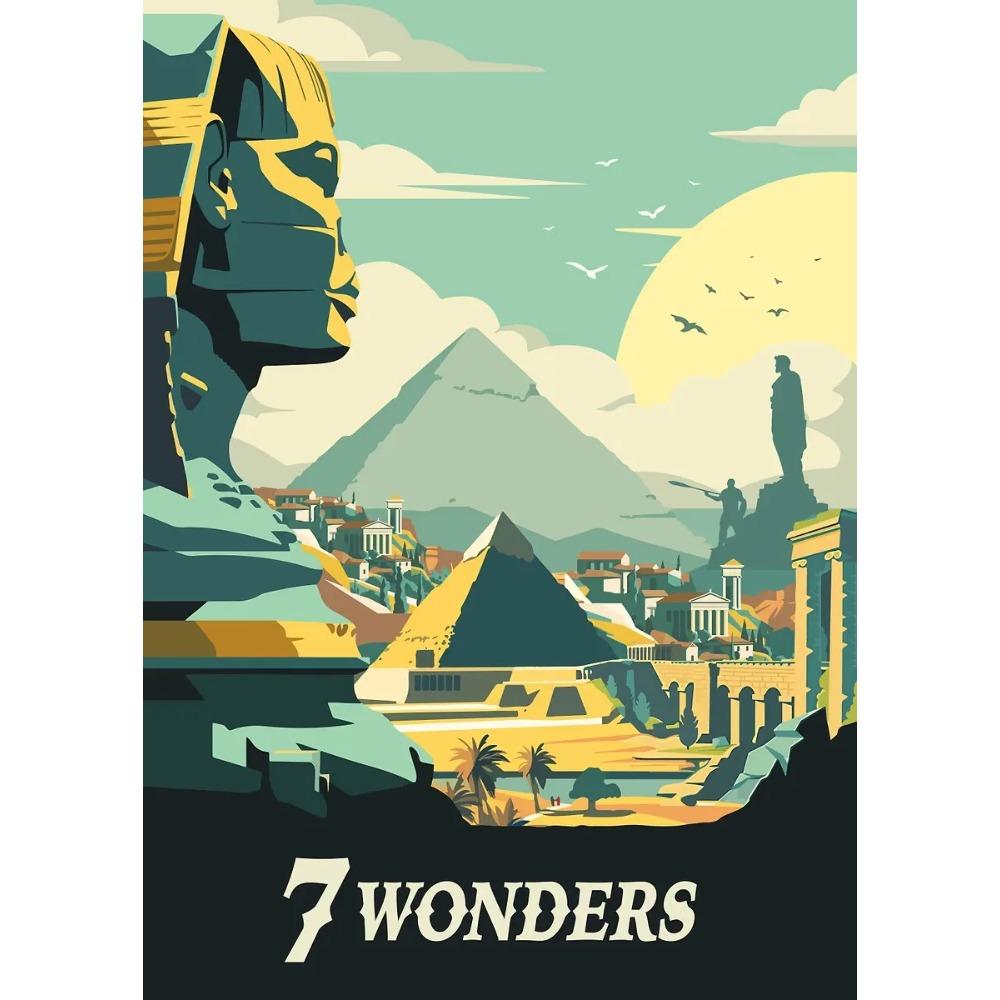 Majestic Pyramids of Giza Egypt Posters Egyptian Sphinx Travel Prints Canvas Painting Wall Art Pictures Home Living Room Decor
