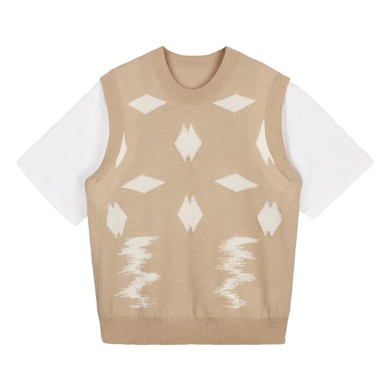 LESS 2023 Autumn Purl Stitch Short Sleeve Pullover