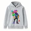 Kids Boys Girls Pullover Hoodie, Stylish Cyberpunk Triangle Head Eye Cartoon Print Casual Long Sleeve Sweatshirt for Children