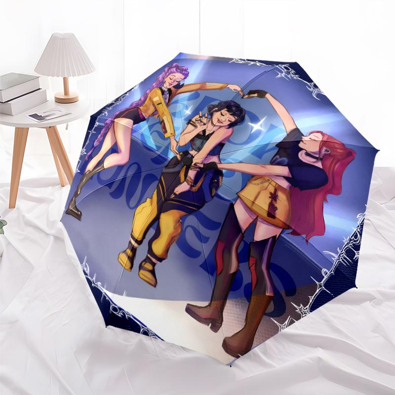 1pc KPop Demon Hunters15 Umbrella, Sun Protection, And UV Shielding. It Has Eight Sturdy Ribs for Outdoor Use And Perfect Gift