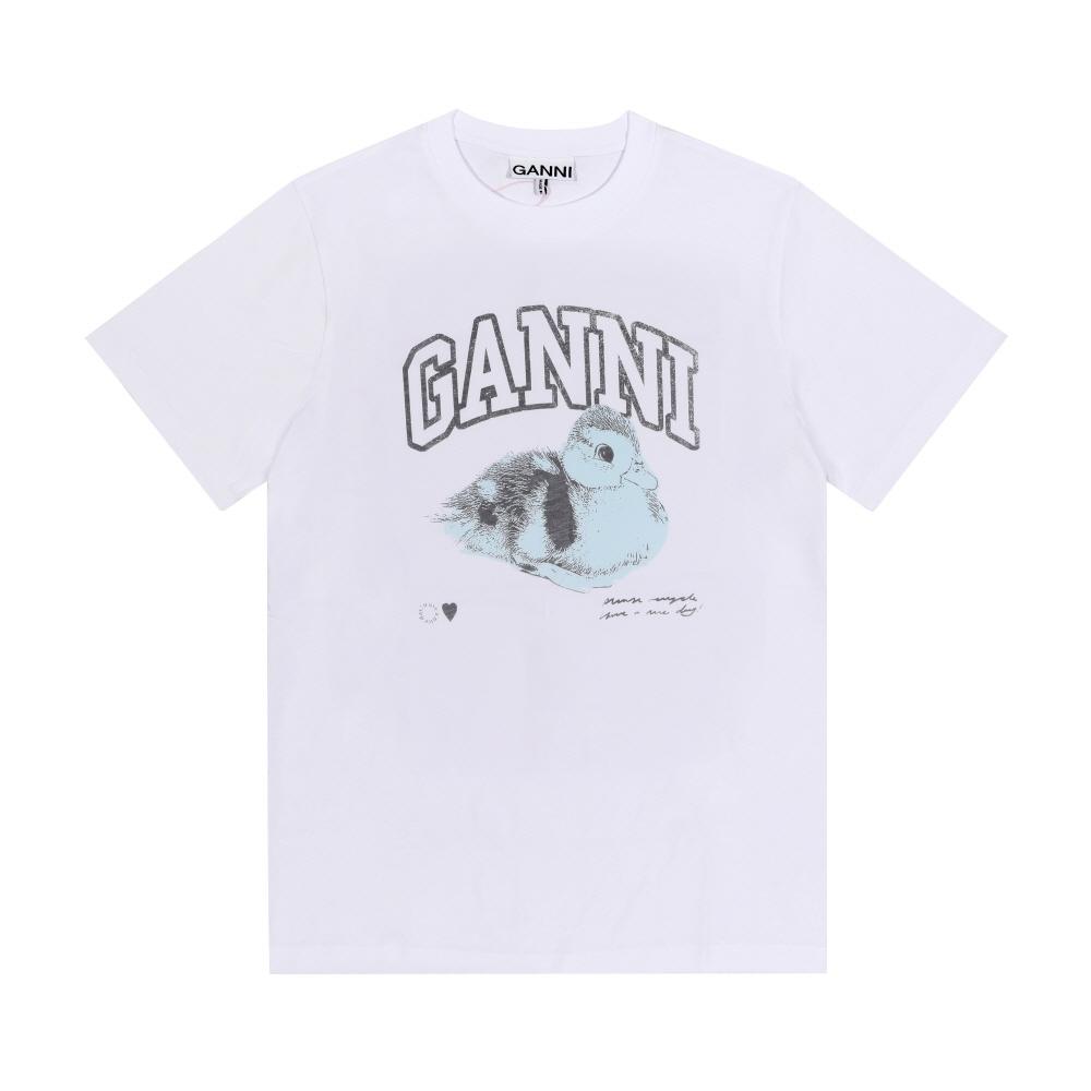 

Ganni Women S ShorT Sleeve T ShirT Ducky Logo prinT T4290 151 T4290 151 (M)
