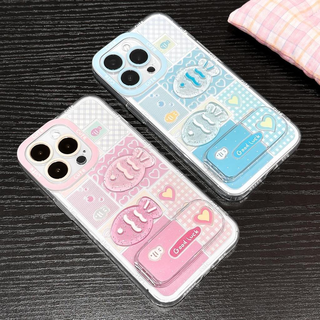 Three dimensional Cute Little Fish Suitable for Apple 16promax Phone Case Mirror Stand Iphone15 Full Package Protective Case