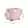 Adorable Pink Ceramic Pig Coffee Mug ,3D Cartoon Animal Design, Reusable, Machine Washable, Perfect for Youngsters' Breakfast or Afternoon Tea