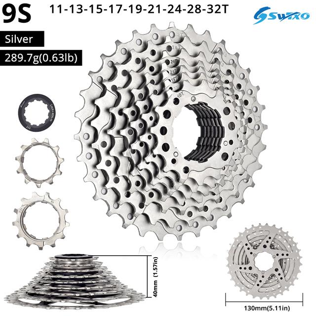SWTXO Fahrradkassette 12 11 10 9-Gang-MTB-Ratsche HG 8 V 9 V 11 V 12 V 10 V Mountainbike-Kettenrad 32/36/40/42/46/50T
