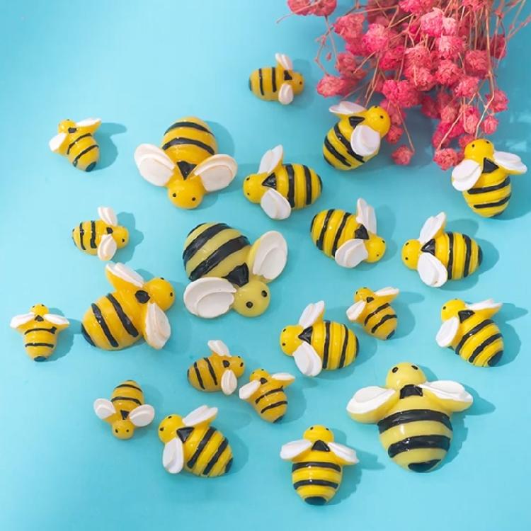 Hairhoop Brooch Appliques Cartoon Honeybee/Ladybugs Flatback Sticker for Handmade Headbands Craft Project Hairclip Decors