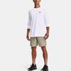 Under Armour Seamless Printed Training Crew Neck Long Sleeve T-Shirt Men Tops White 1361136-100