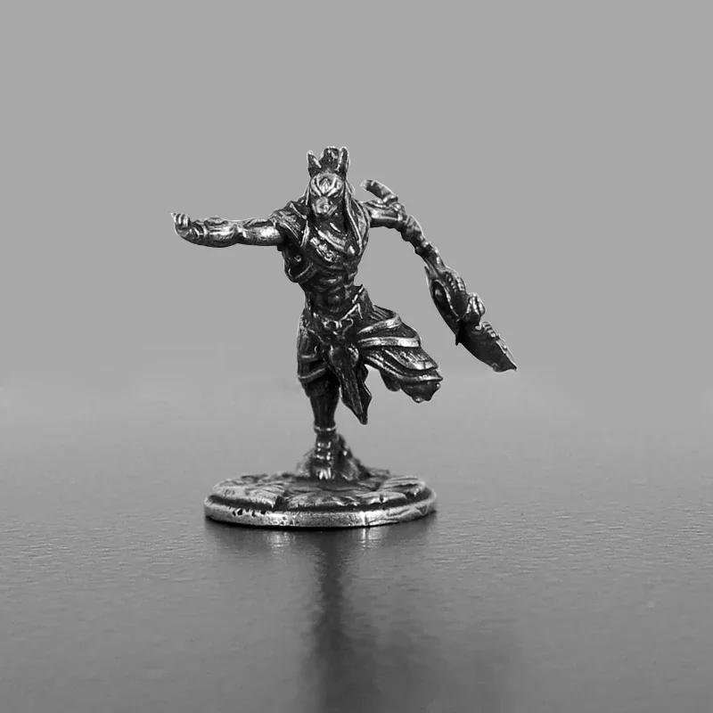Mumienkrieger Pharaonenwachen Mini Skulptur Retro Metall Soldat Modell Tischspiel Schach Ornament Sammlung Handwerk Jungen Geschenke