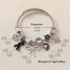 Stainless Steel Cat Bowknot Star Charm Bracelet For Fashion Casual Wear