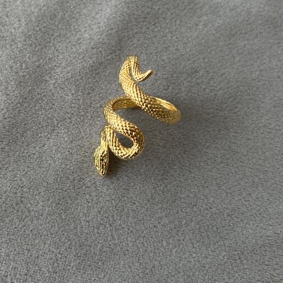 Year of The Snake Ring Birthday Year Exaggerated Personality European and American Wind Winding Adjustable Snake Ring Index Finger Ring