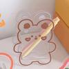 Transparent Pen Container Multifunctional Cute Cartoon Acrylic Makeup Brush Storage Case for Office