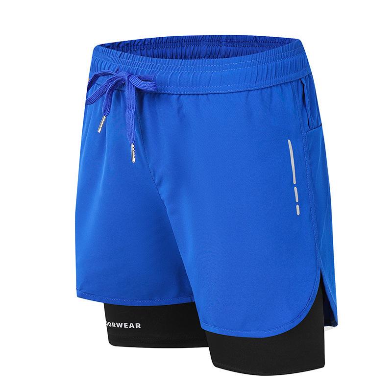 Men's Two-in-One Quick-Dry Running Shorts - Breathable, lightweight, and perfect for marathon training and beach sports.