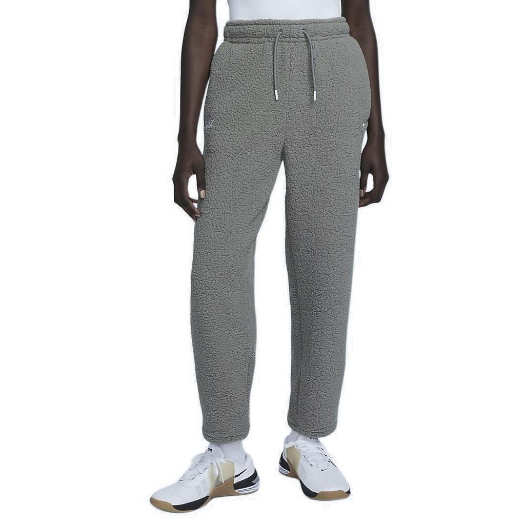 Nike Therma-Fit Solid Color Drawstring Fleece Warm Casual Pants Women Bottoms Light-Gray DQ6262-029