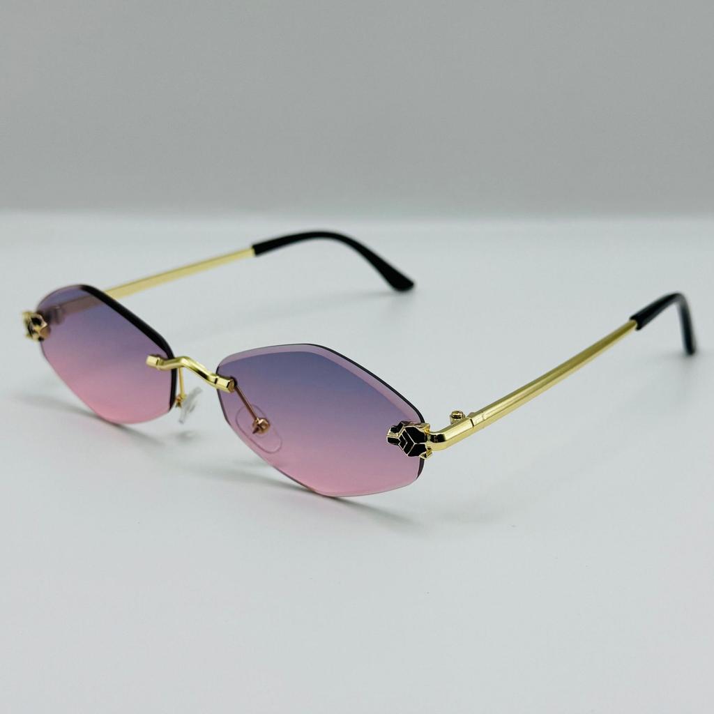 Fashion Small Polygonal Sunglasses For Women Luxury Rhombus Sun Glasses Woman Vintage Metal Shades Eyewear Lunette Soleil Femme