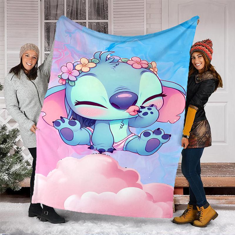 Minnie Mouse Flannel Fleece Blanket Cozy Warm Throw Blanket For Couch Bed Travel All Season Use