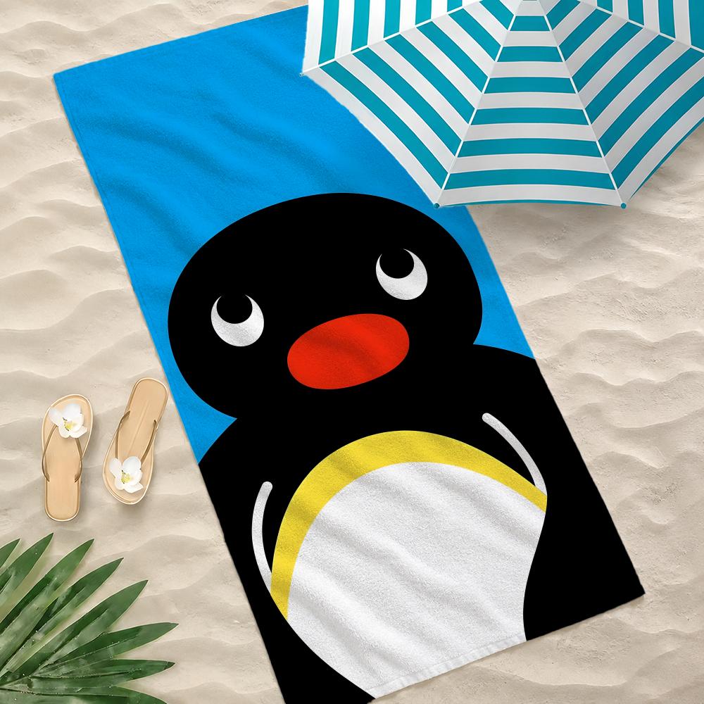 Cartoon P-Pingu Towel Towel beach towel, quick drying absorbent bath towel for Swim,Gym,Camping,Outdoor