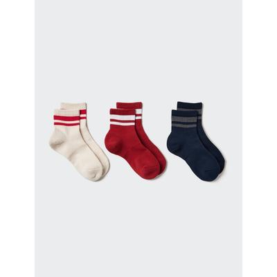 Uniqlo Japan Socks 3 Pair Pile Line
