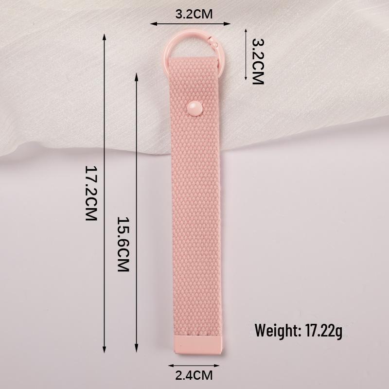 Personalized Pure Cotton Canvas Belt Keychain with Contrast Colors – Handmade INS Style