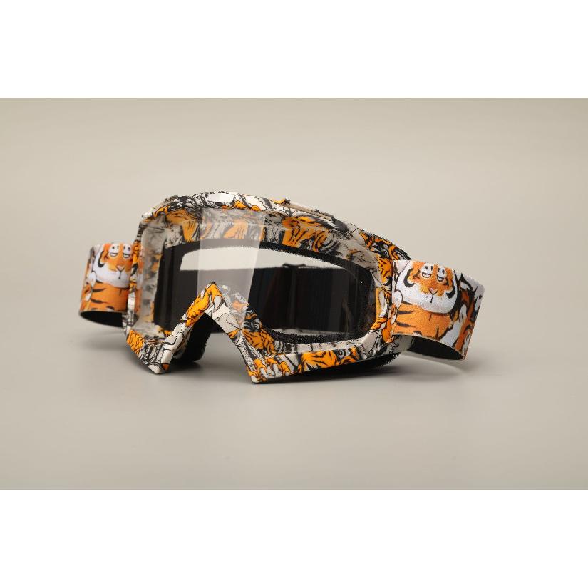 Motorcycle goggles with water transfer print, off-road outdoor riding sports glasses, ski goggles, windproof glasses