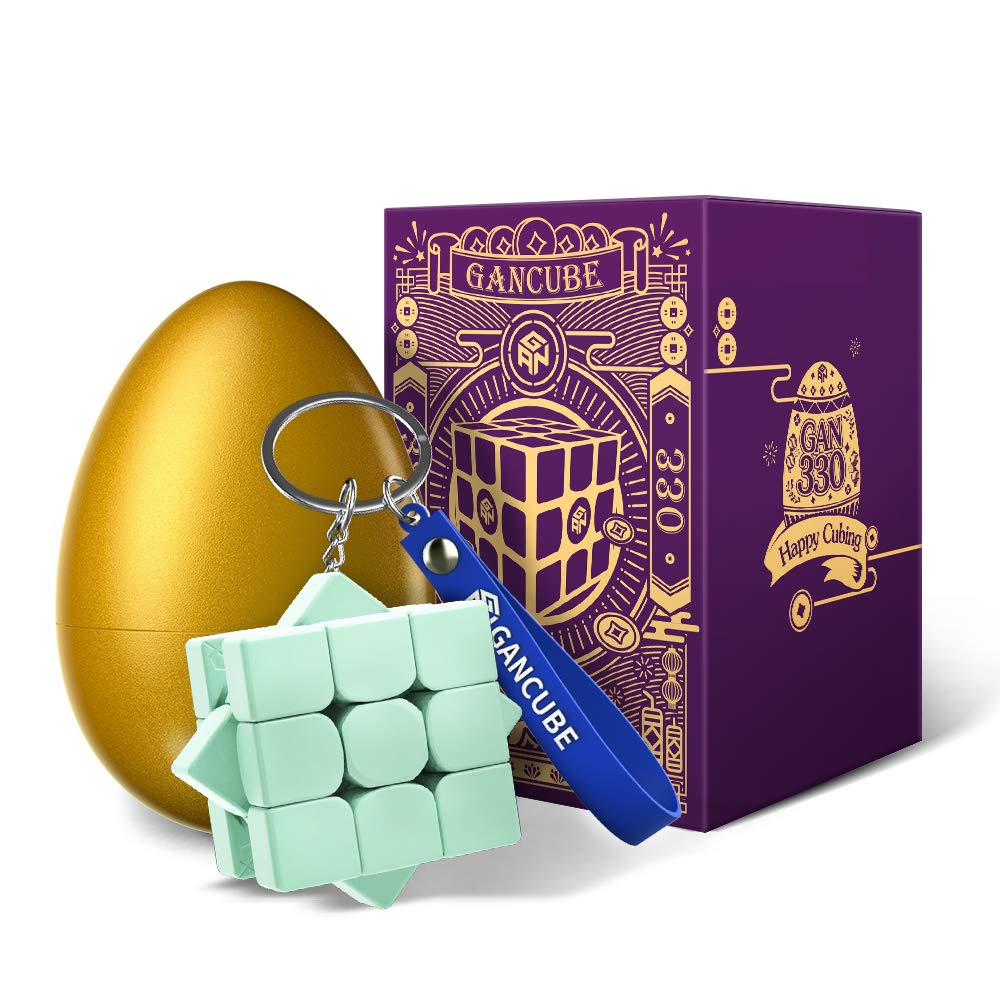 

330 Мини-кубический брелок 3x3x3 Мини 3D-головоломка Пасхальное яйцо Игрушка Пасхальное яйцо Брелок Ежедневное снятие стресса Наклейка Светильник [GAN] (Цвет Зеленый)