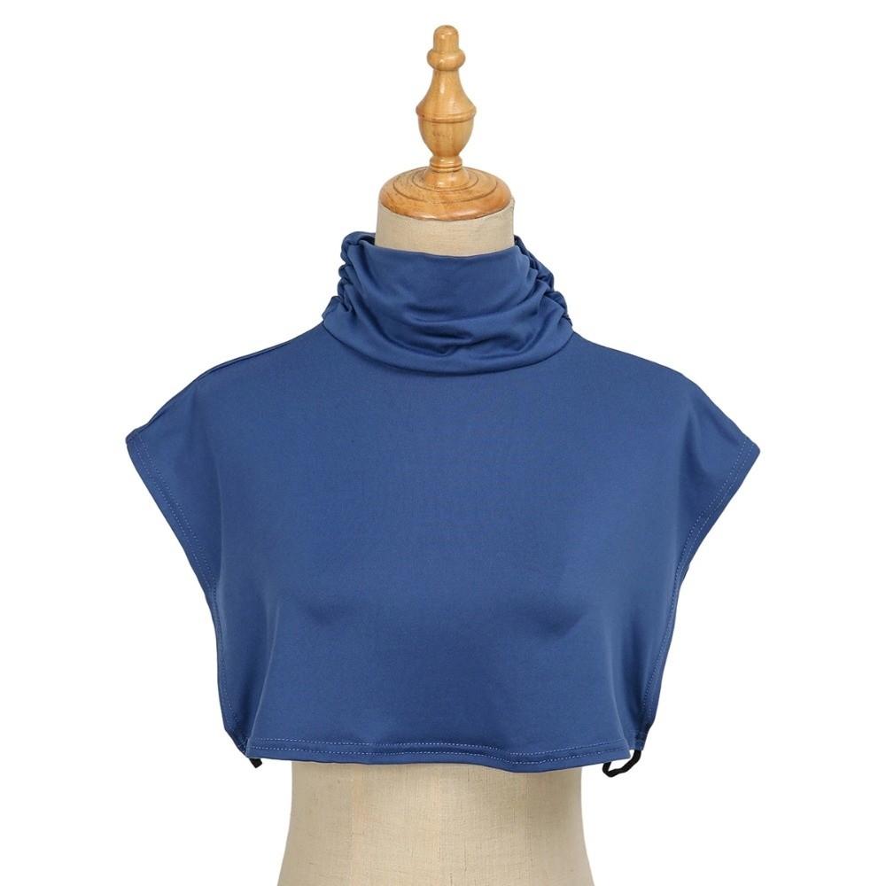 

Fashion Collar Solid Color False Collar Top Modal Fabric Ruched Fake Collars Soft Cover Warmer Mock Blouse Collar for Women Men