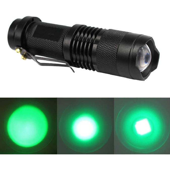 3 Pack Red Green Blue Light Bright Small Flashlights, LED Mini Flashlight High Lumens Pen Light with 3 Modes, Zoomable Torch with Clip, Flashlight