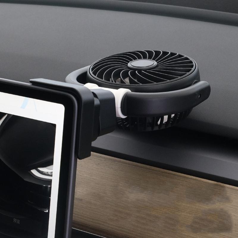 Portable Fan For Car Adjustable Car Central Control Screen Fan Low Noise Auto Accessories Air Circulation for Vehicle