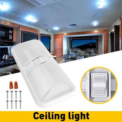12V Interior LED Ceiling Light Double Dome W/switch For Car Boat Camper Trailer