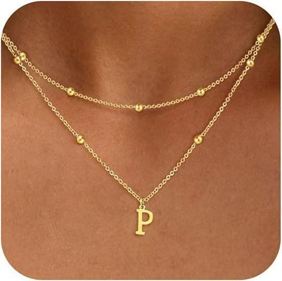 Exquisite 14K Gold Plated Copper Initial Pendant Necklace - Personalized and Fashionable Jewelry