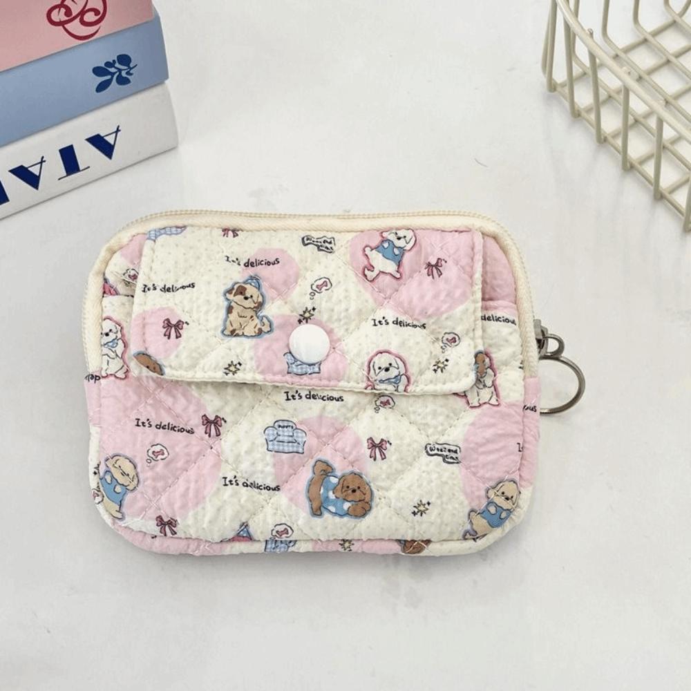 Cartoon Printing Small Lipstick Bag Multifuctional Sanitary Napkin Storage Bag Cute Wallet Daily