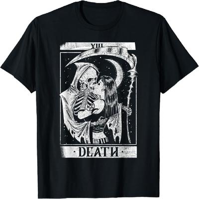 Blackcraft Vintage Death the Reaper Kiss Tarot Card T-Shirt